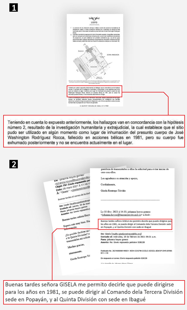 Según la información que recibió la familia, el cuerpo de José Washington Rodríguez pudo ser extraído del lugar donde inicialmente estaba.