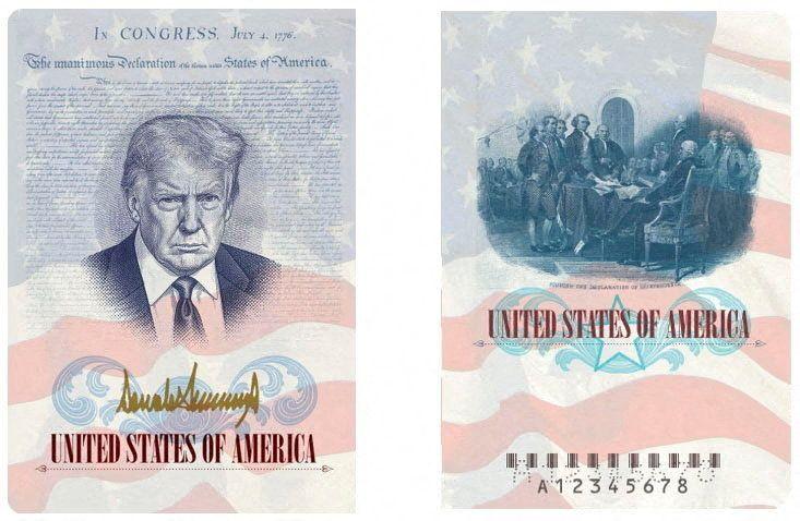 Los pasaportes con la imagen de Trump debutan, para deleite de algunos y decepción de otros