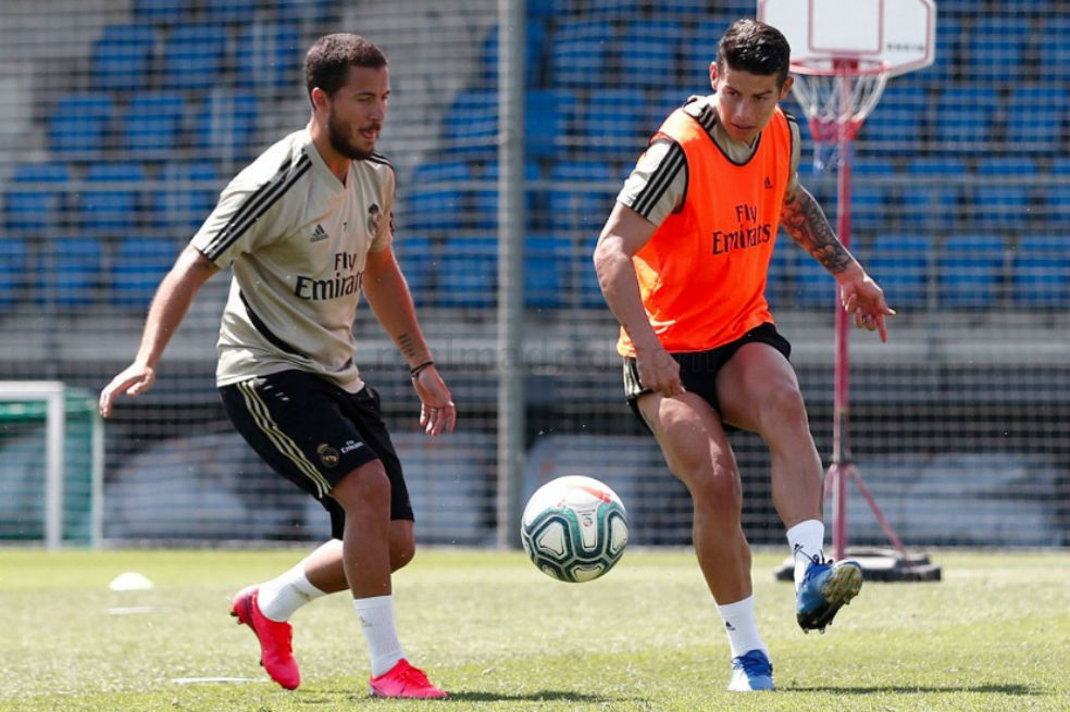 James Rodríguez y Real Madrid siguen con los entrenamientos