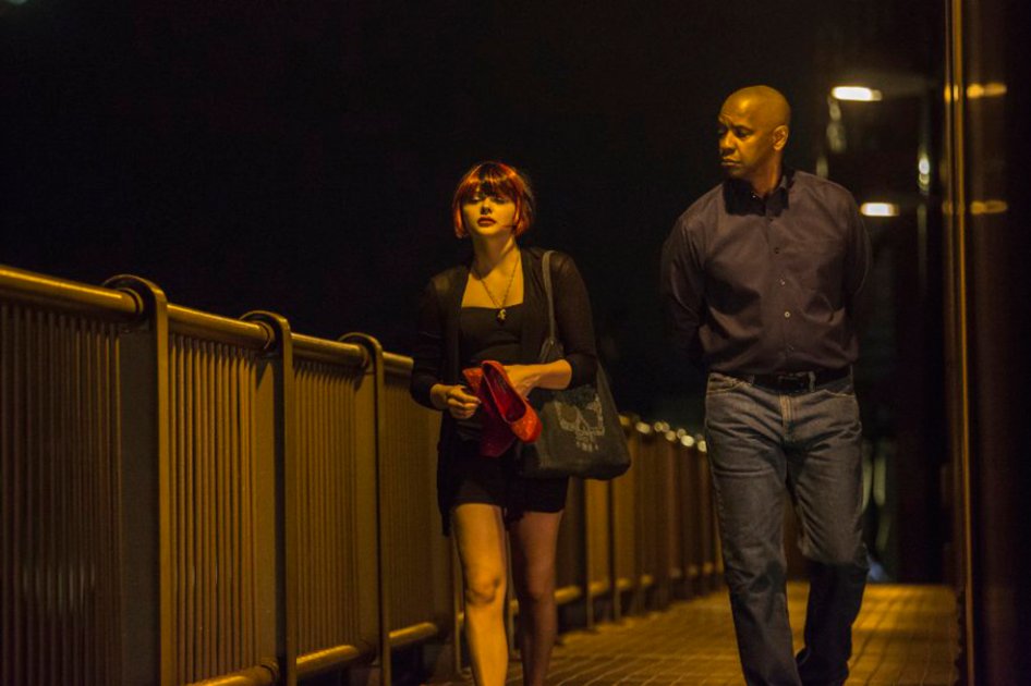 Chloë Grace Moretz y Denzel Washington en "El Justiciero".