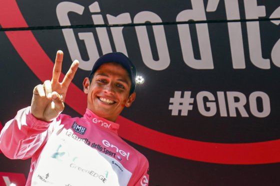 Esteban Chaves fue segundo en la edición 99 del Giro. Foto: AFP