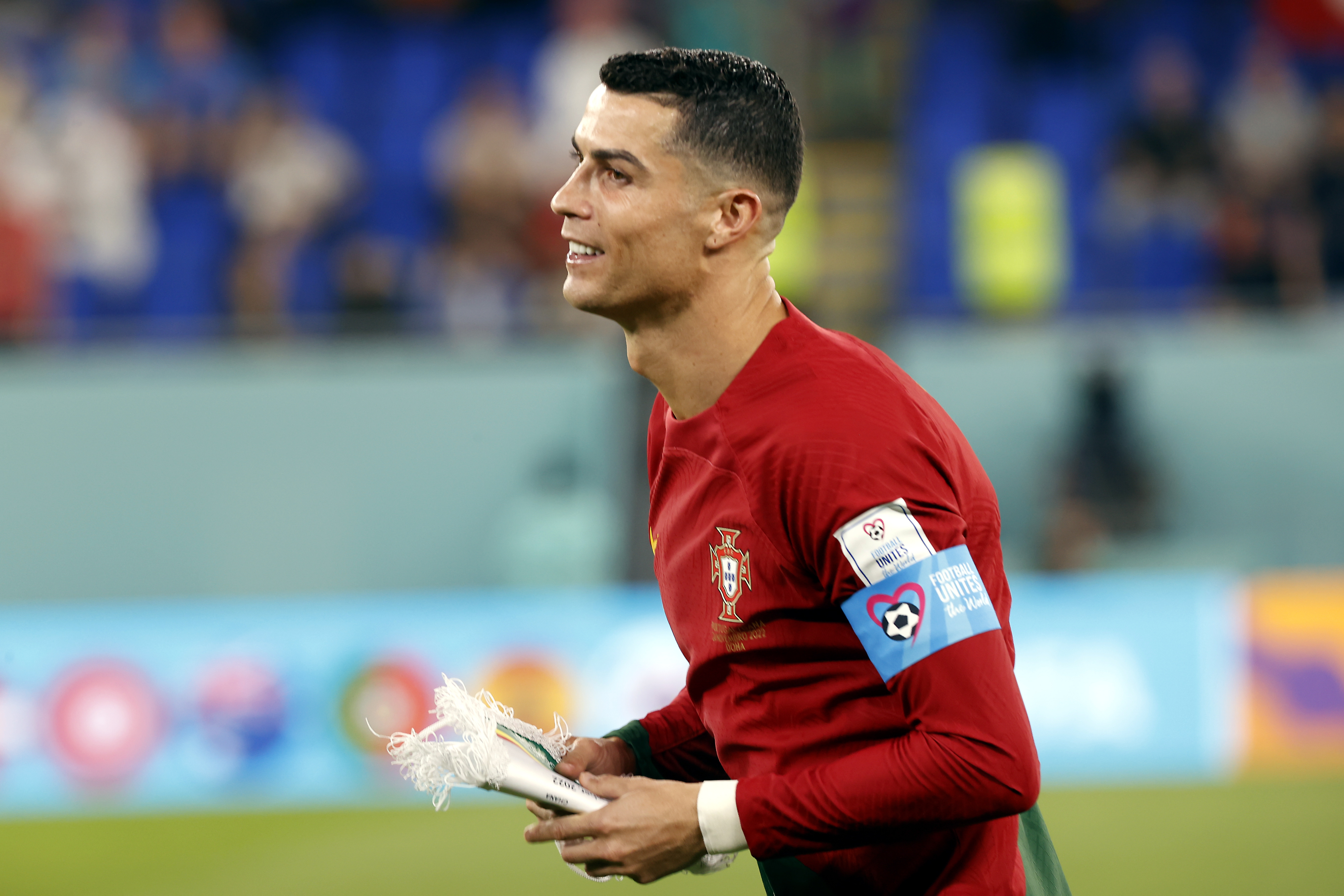 Doha (Qatar), 24/11/2022.- Cristiano Ronaldo of Portugal prior the FIFA World Cup 2022 group H soccer match between Portugal and Ghana at Stadium 947 in Doha, Qatar, 24 November 2022. (Mundial de Fútbol, Catar) EFE/EPA/Rolex dela Pena