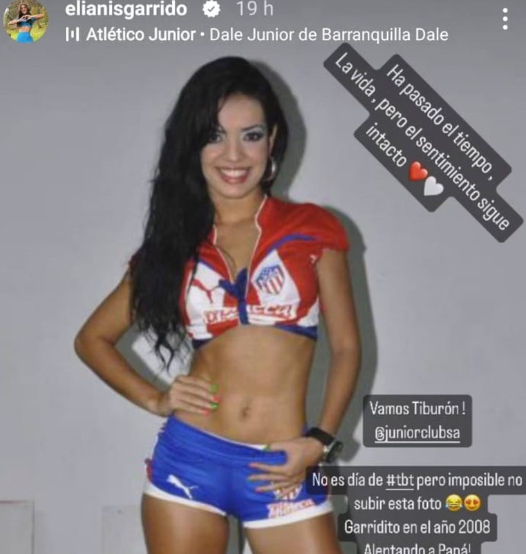 Elianis Garrido volvió a ser porrista del Junior: así se veía en 2008