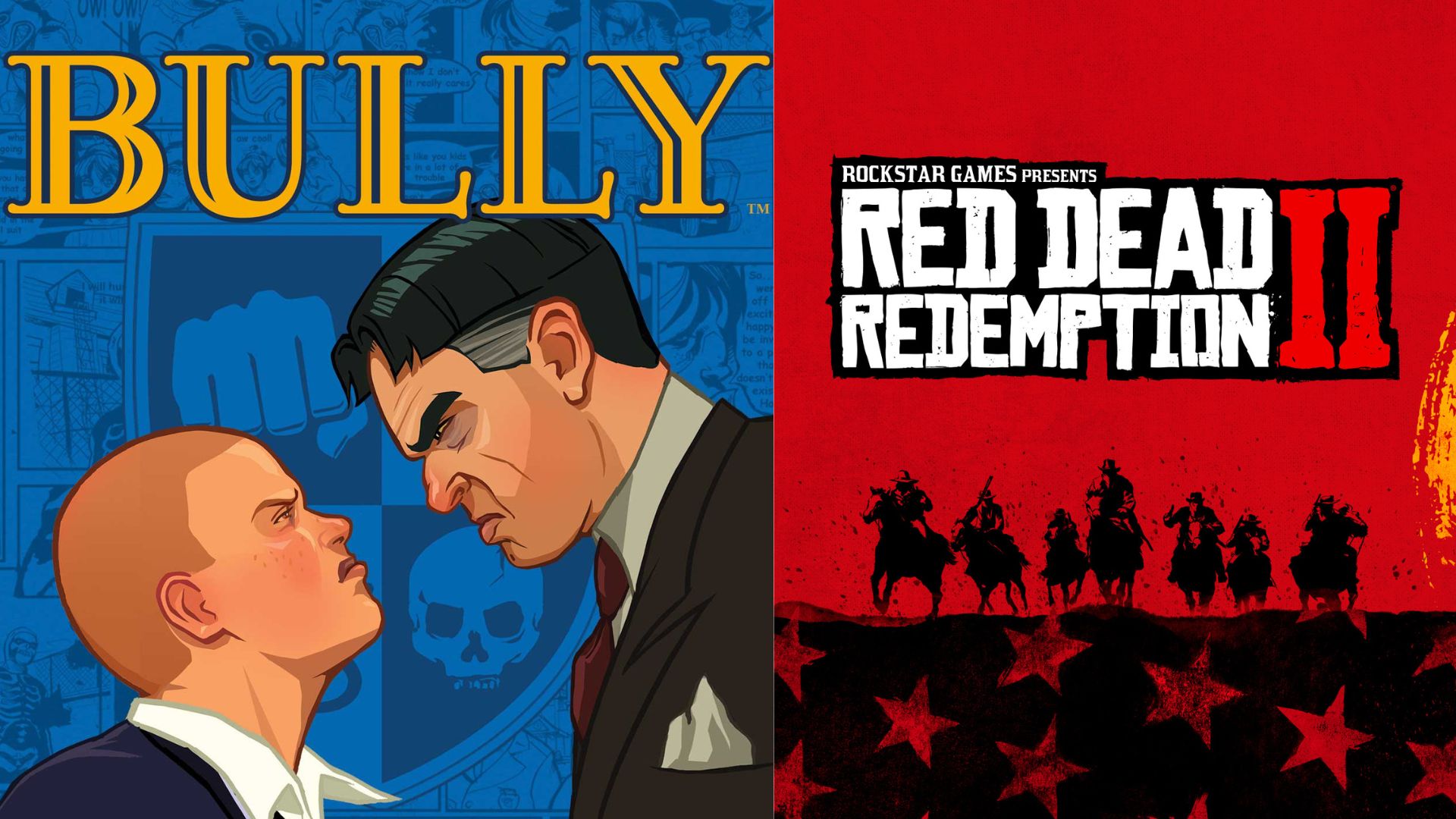 Bully y Red Dead Redemption 2, dos de los juegos más famosos de Rockstar Games.