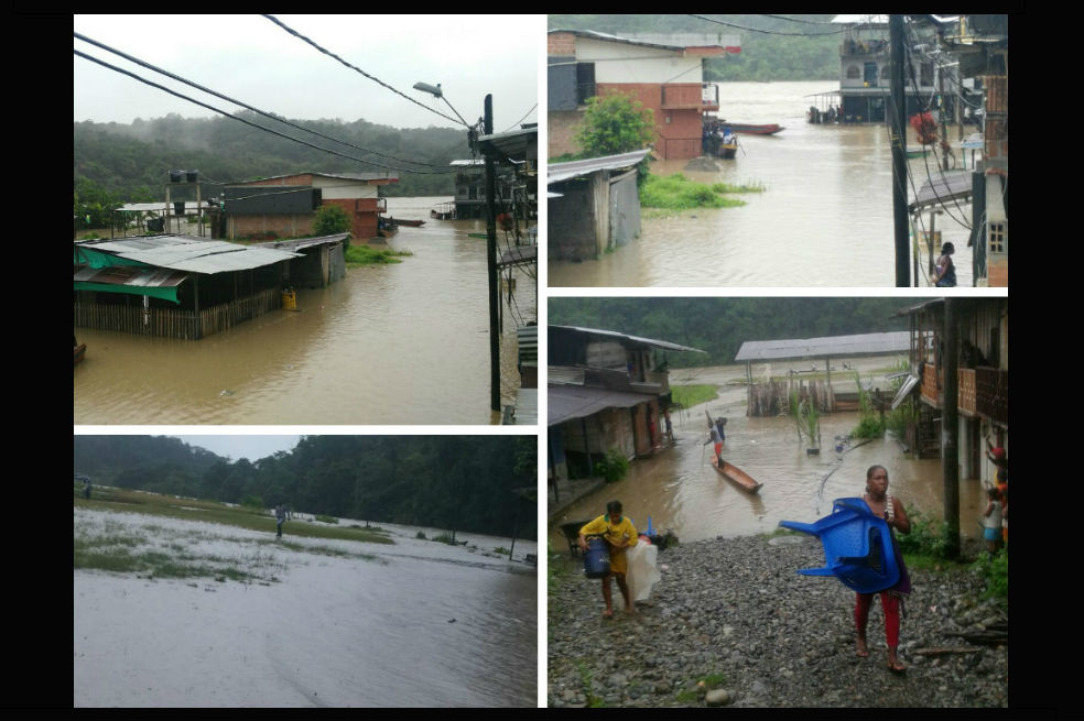 Municipios Bagadó y Nóvita bajo el agua tras desbordamientos de ríos en el Chocó