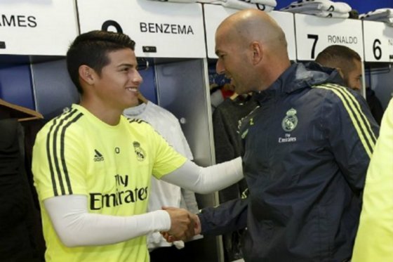 Zidane defendió a James Rodríguez