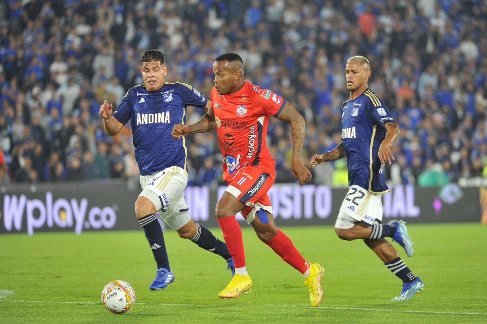 Gol de Andrés Rentería de Alianza frente a Millonarios en El Campín.