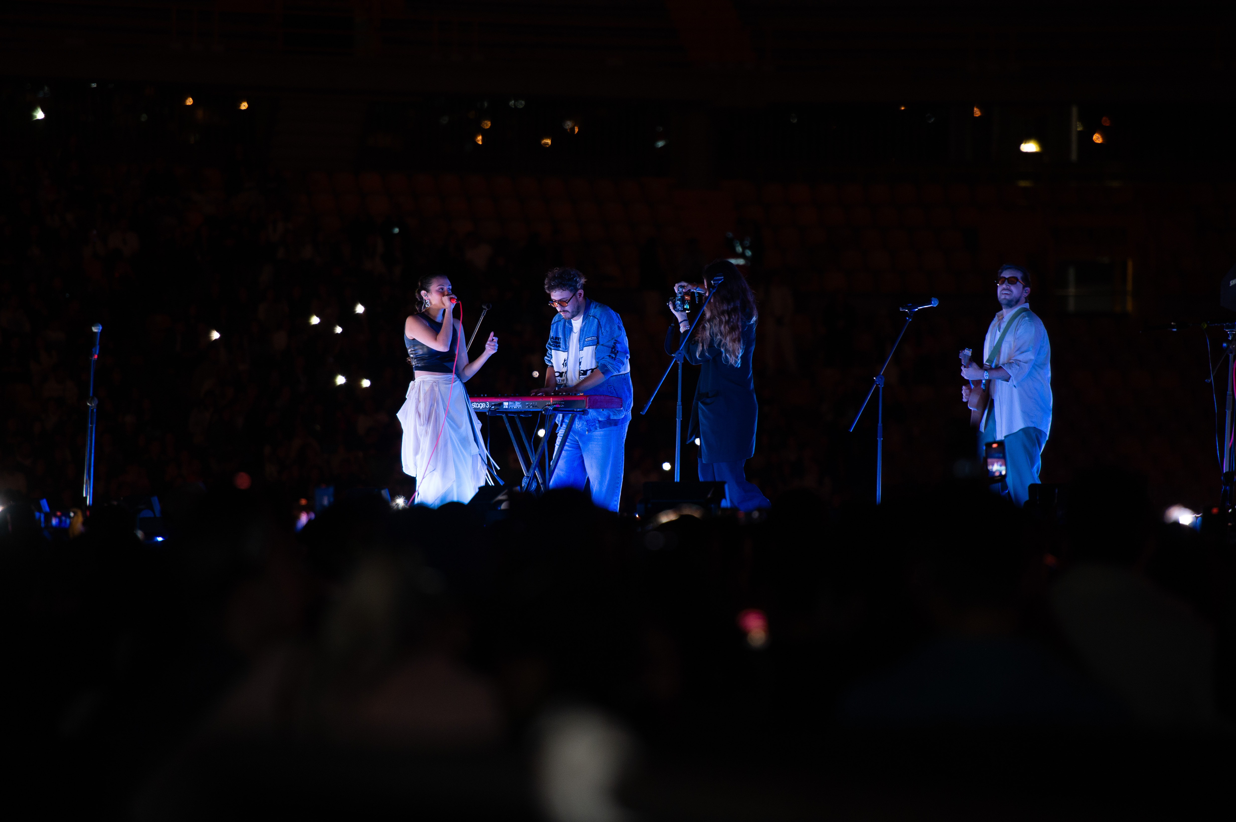 La artista bogotana Susana Cala abrió el concierto de Morat en El Campín.