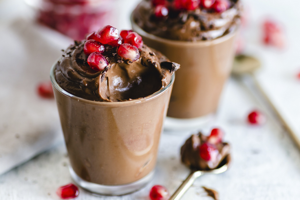 Postre de chocolate saludable para disfrutar en familia