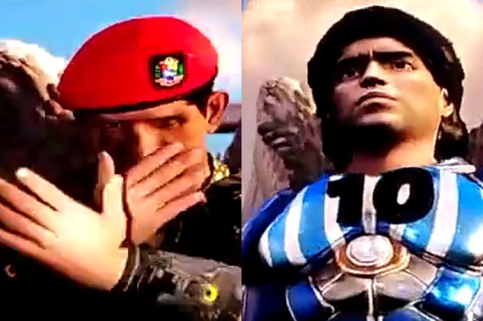 El video de Chávez y Maradona como los “Avengers” que indignó a los chavistas
