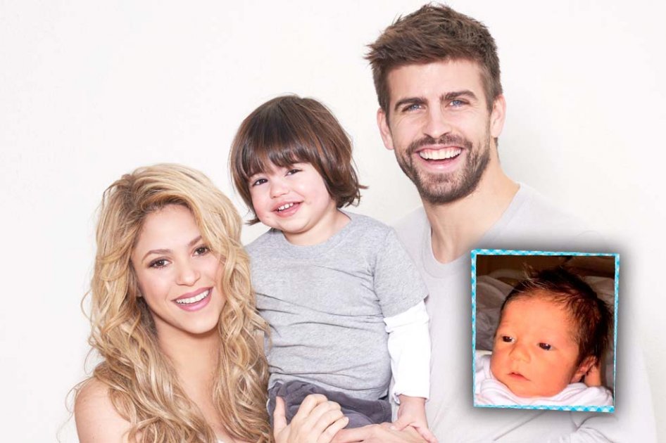 Shakira y Piqué con Milan y Sasha.