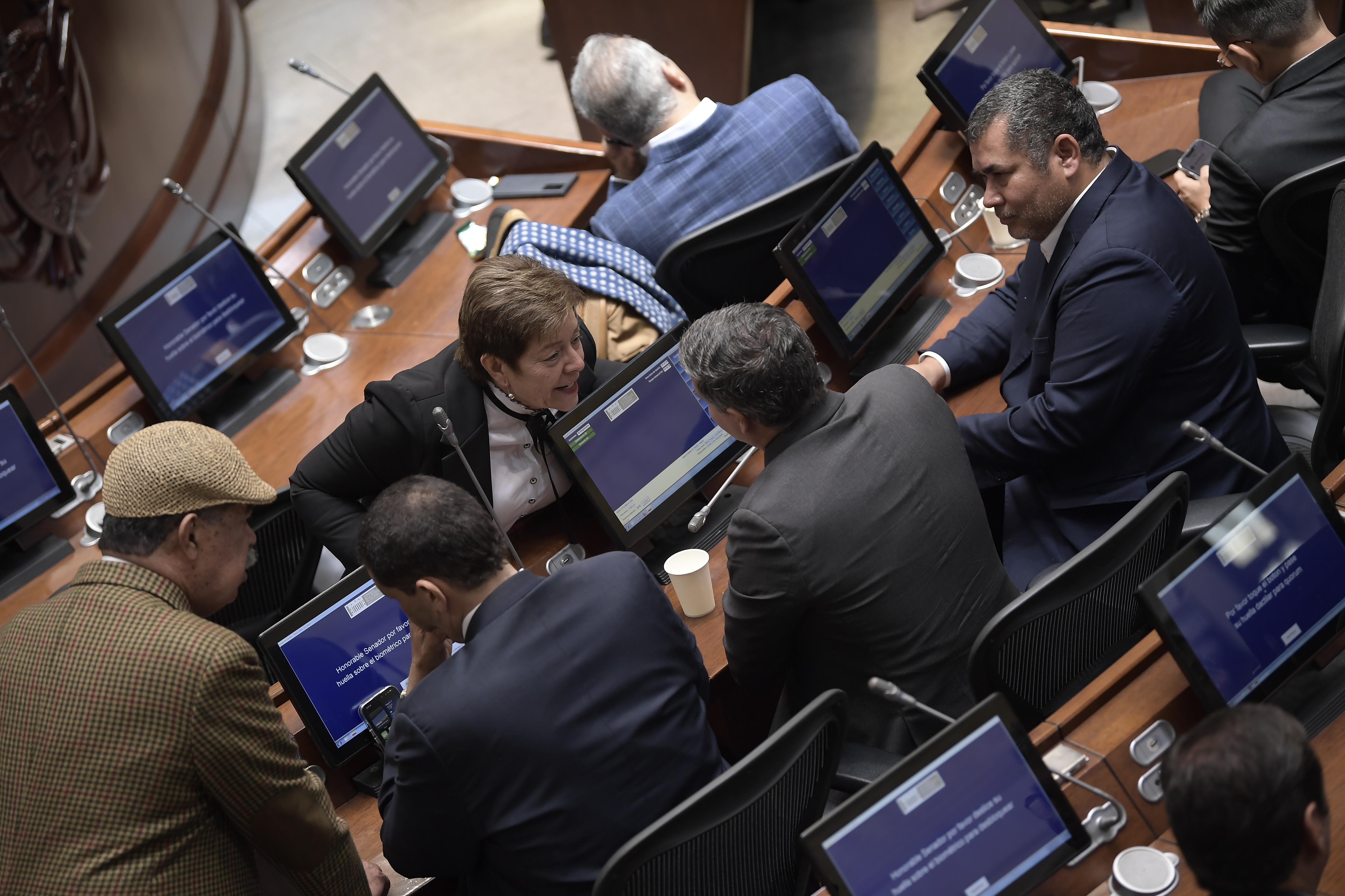 Plenaria en el Senado de la República para debatir la reforma pensional presentada por el gobierno de Gustavo Petro.