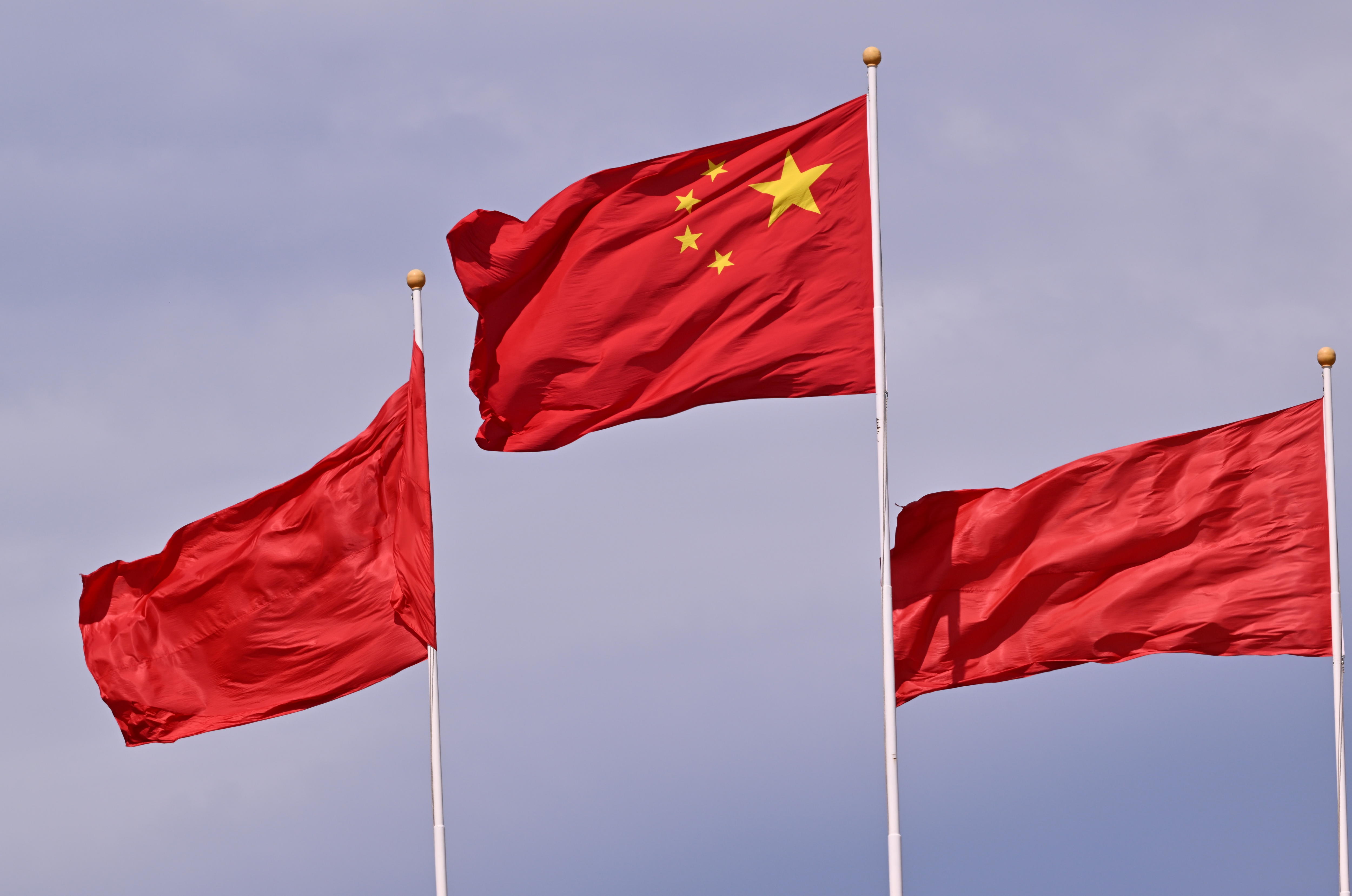 Beijing (China), 05/09/2024.- China'Äôs national flag flutters during the Forum on China-Africa Cooperation (FOCAC) summit at the Great Hall of the People in Beijing, China, 05 September 2024. EFE/EPA/ADEK BERRY / POOL