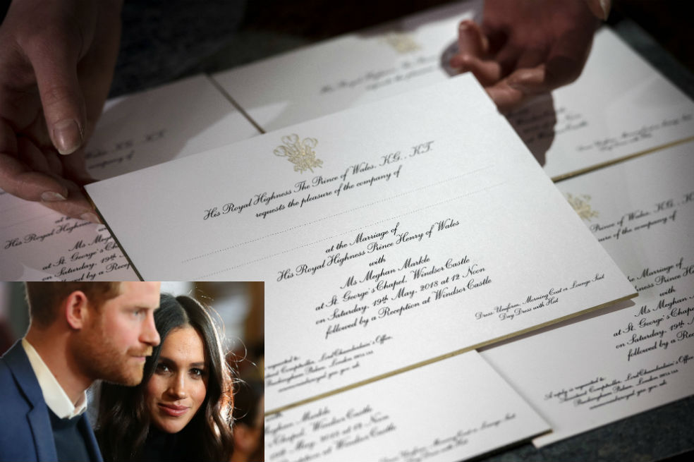 Invitaciones para boda de Enrique y Meghan Markle ya fueron enviadas
