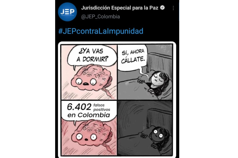 El debate que desató un meme de la JEP sobre “falsos positivos”