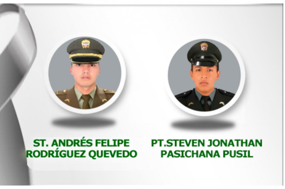 Ofrecen $ 50 millones por autores del crimen de dos policías en Nariño