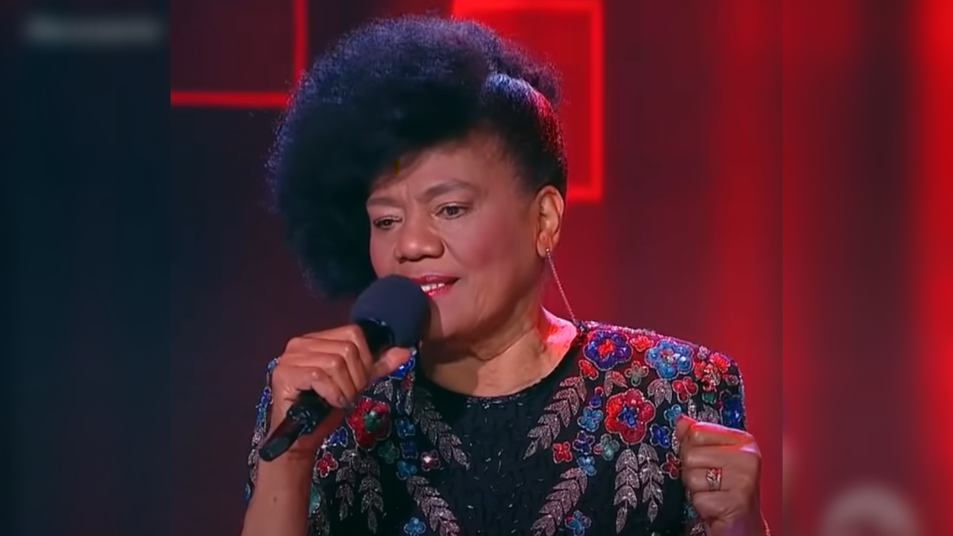 Haydée Barros en su audición de La Voz Senior.