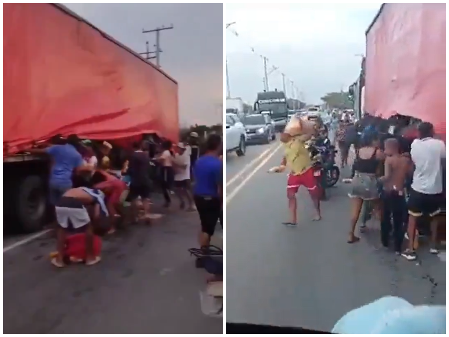 Saquearon camión que transportaba bebidas en vía Tasajera – Barranquilla
