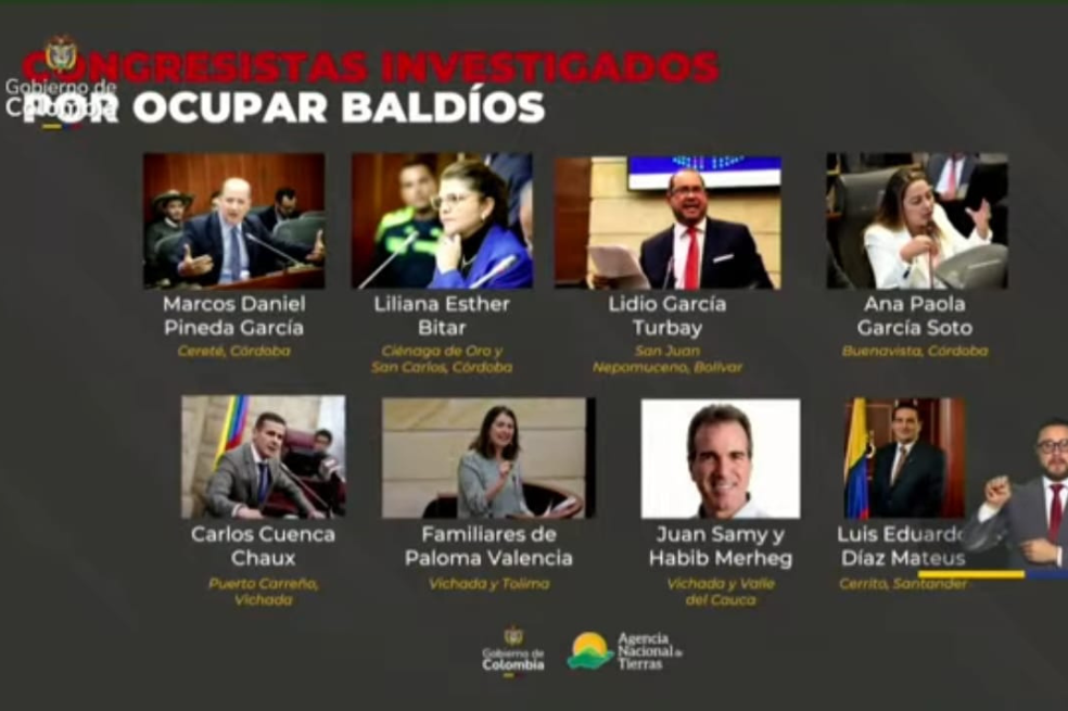 ANT pone lupa sobre congresistas investigados por ocupar predios baldíos: ¿Quiénes son?