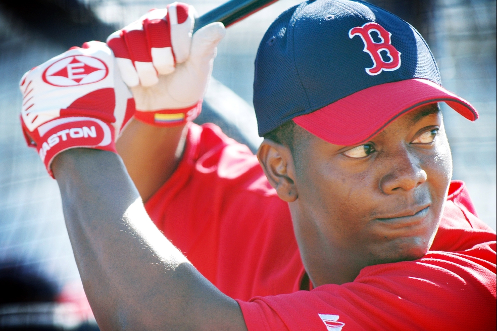 Édgar Rentería fue jugador de los Red Sox de Boston en la MLB.