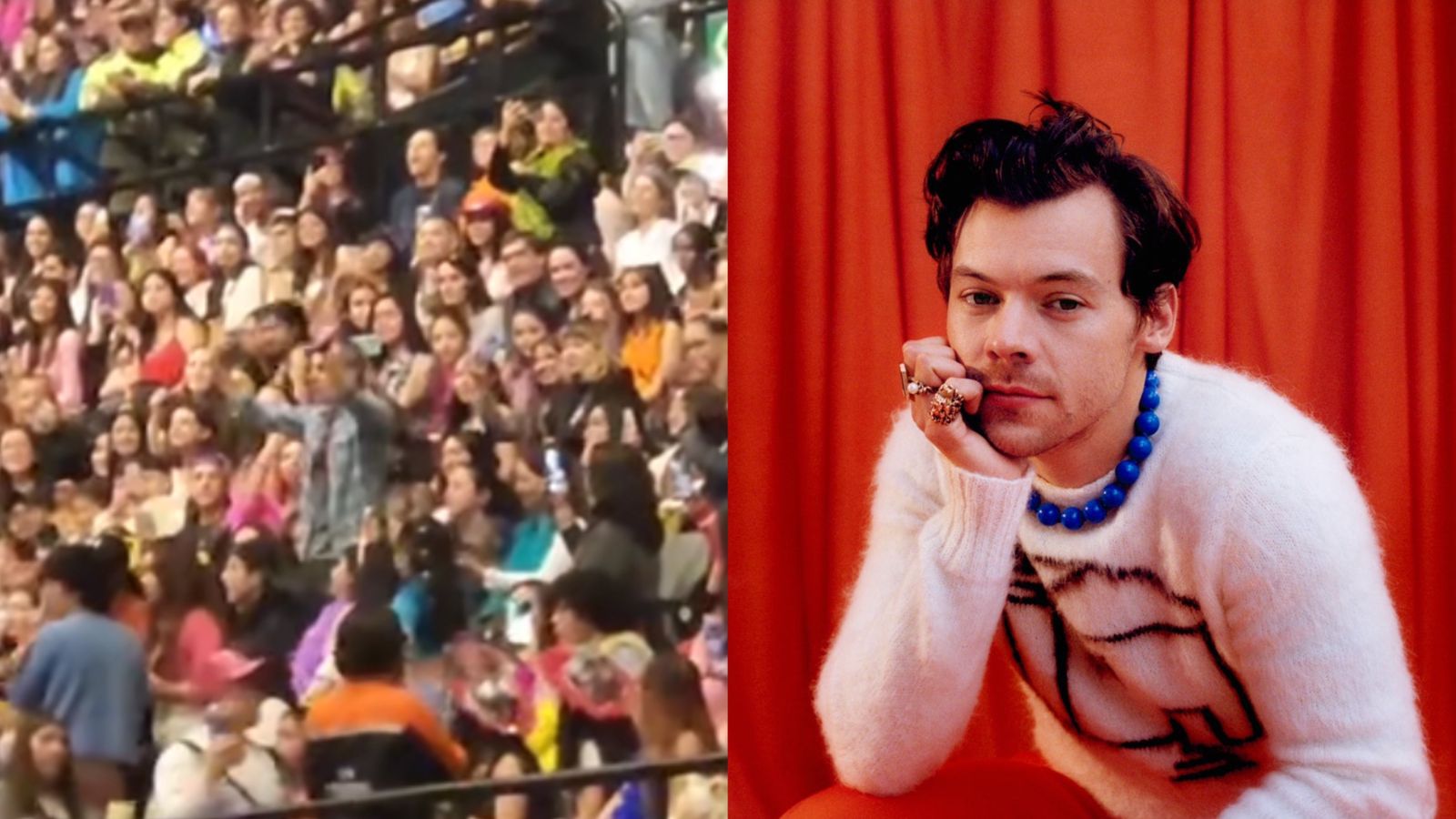 Video: parecía orquesta. Papá se robó el show de Harry Styles con canción de Queen