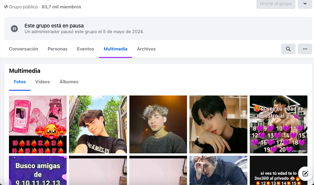 Estos grupos de Facebook estaban originalmente dedicados al cantante Xavi, a fondos de pantalla, a frases interesantes y a BTS, pero ahora se dedican a difundir retos que buscan contenido sexual explícito.