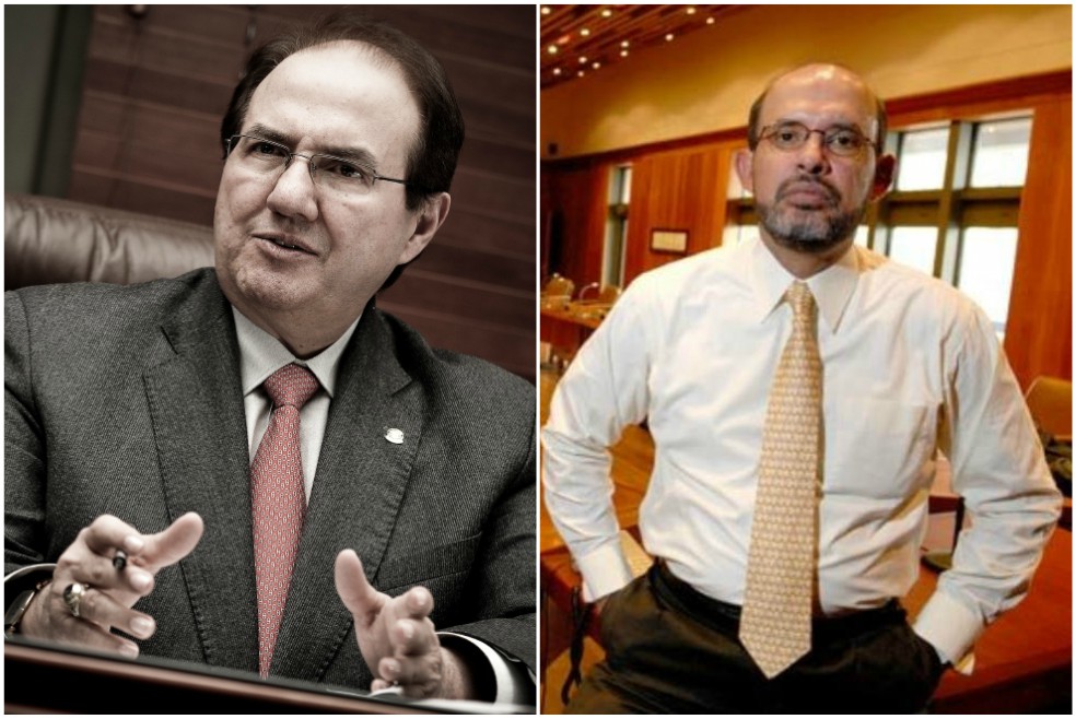 José Leonidas Bustos (izquierda) y Francisco Ricaurte (derecha), dos de los exmagistrados vinculados al cartel de la toga. El primero todavía está siendo investigado y, el segundo, ya fue condenado. / Archivo
