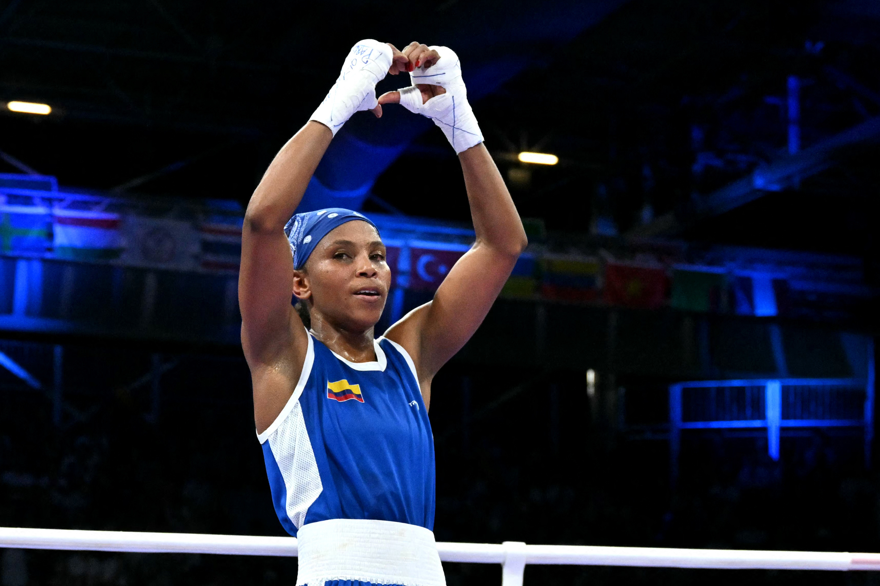 Ingrit Valencia, boxeadora colombiana en París 2024.