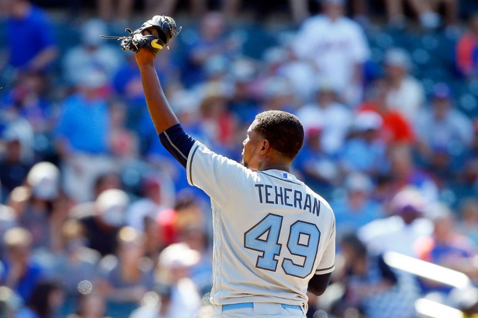 Julio Teherán lanzó juego completo de un imparable en las Grandes Ligas. Foto: AFP