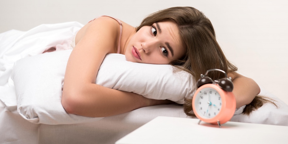 Mujer sin poder dormir