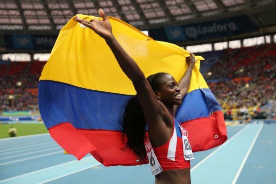 La actual reina mundial del triple salto,Caterine Ibargüen./ AFP