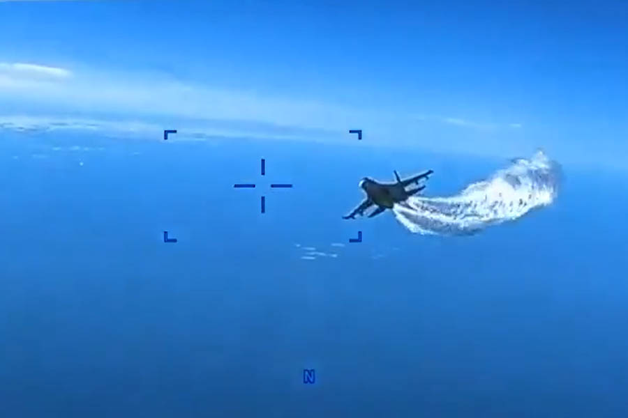 Así fue como un jet ruso derribó un dron estadounidense