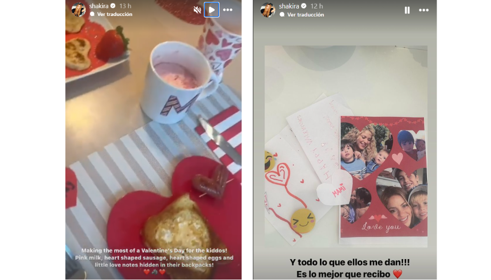 Shakira fue sorprendida en San Valentín con estos regalos de Milán y Sasha