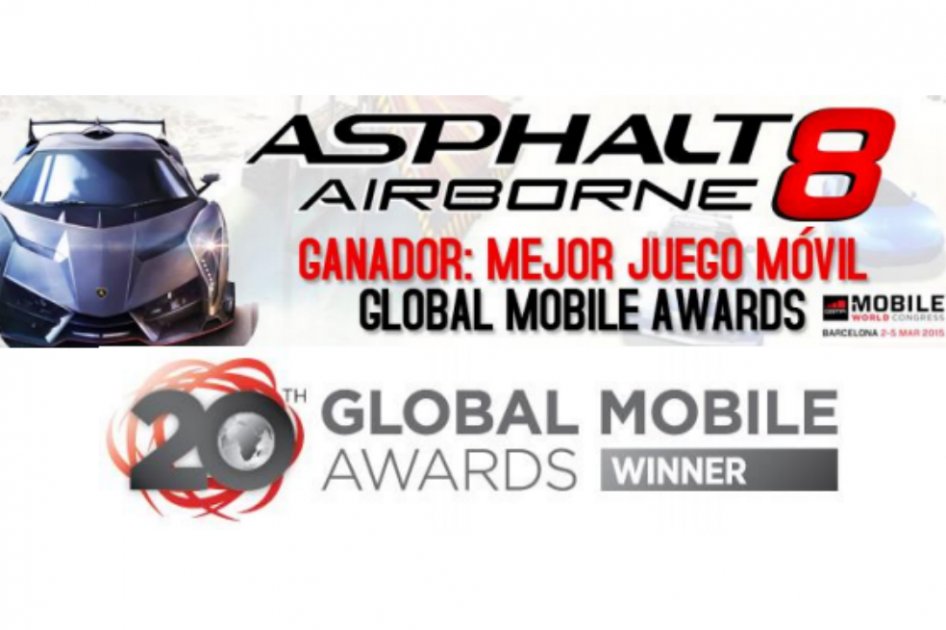 Asphalt 8: Airborne, ganador a mejor juego en los Global Mobile Awards 2015