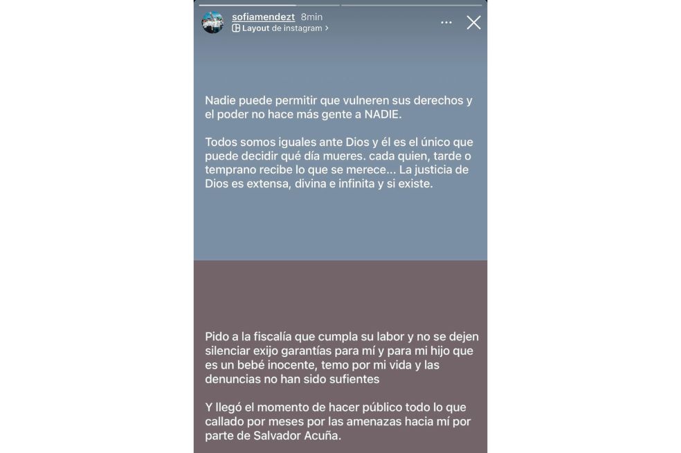 Capturas de Sofía Méndez.