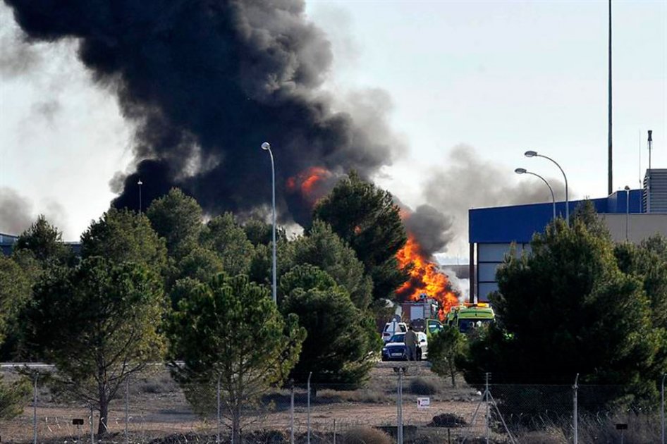 Al menos 10 muertos y 13 heridos en accidente de un F-16 griego en España
