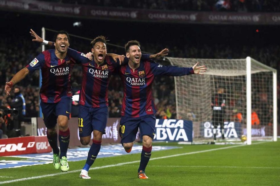 El trío goleador del Barcelona contra Neuer
