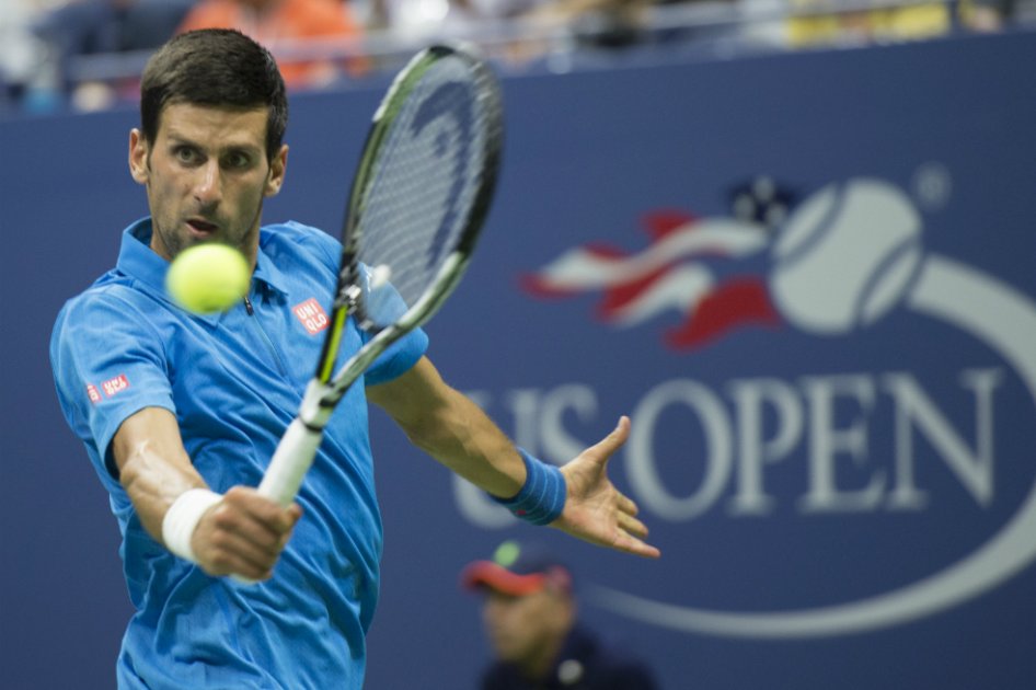 El serbio Novak Djokovic durante su debut en el US Open 2016. / AFP