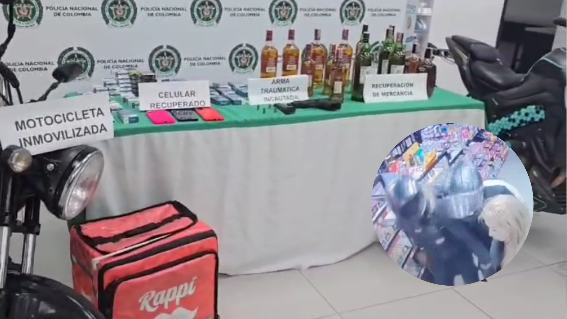 Capturan a banda de motoladrones que robaron una tienda Oxxo en Usaquén