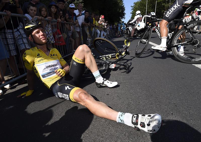 Tony Martin se fracturó la clavícula y dijo adiós al Tour de Francia