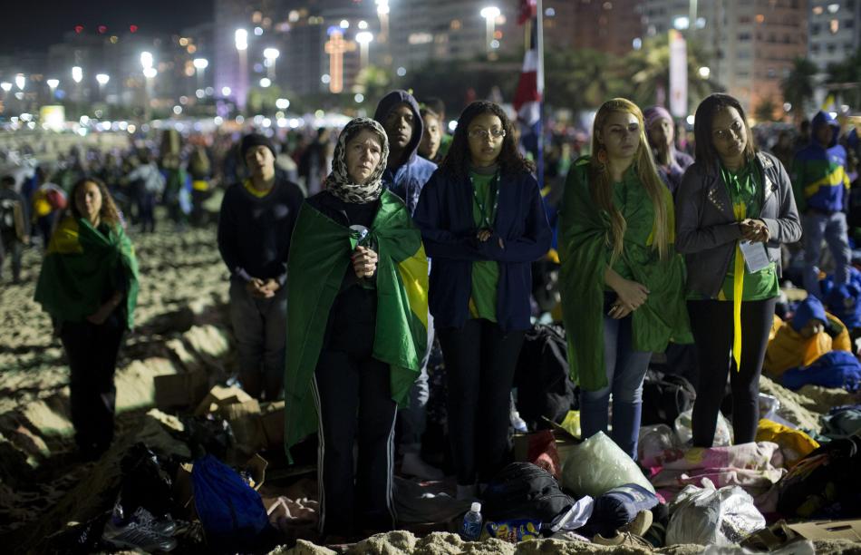 Las mejores imágenes de la vigilia convocada por el Papa Francisco en Río de Janeiro, durante la Jornada Mundial de la Juventud