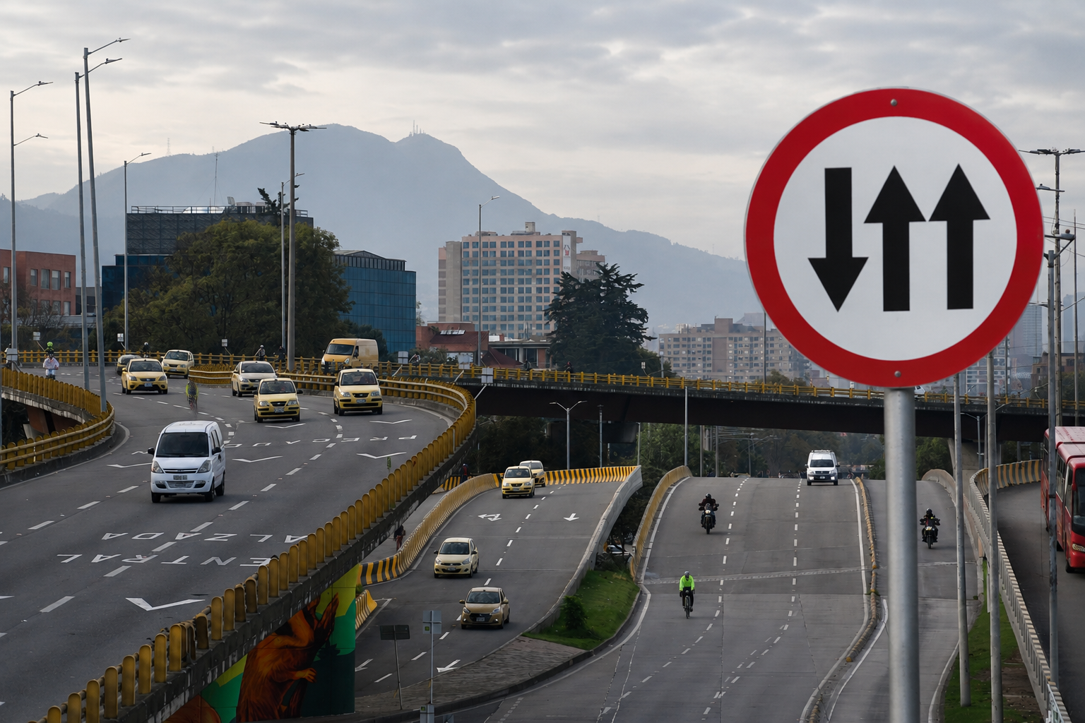 ¿Qué significa la señal roja con dos flechas arriba y una abajo y qué hacer al verla?