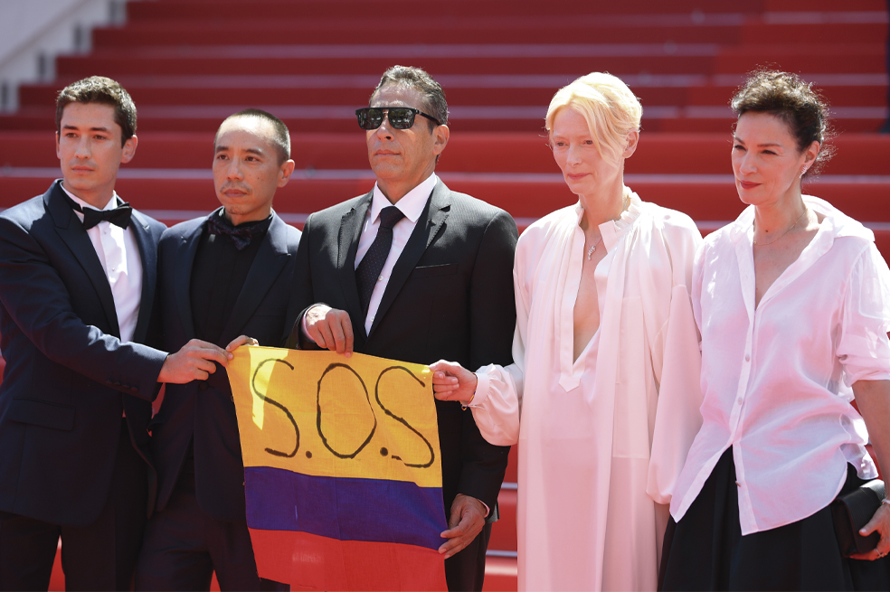 sos colombia, Cannes, Festival de Cannes. Tilda Swinton.