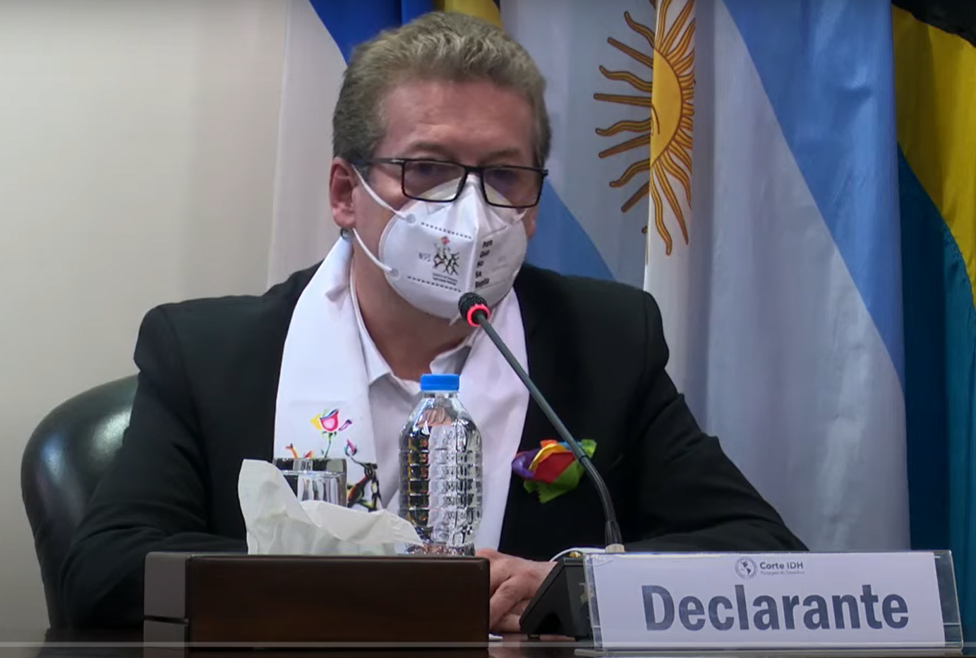 Abogado Alirio Uribe durante audiencia en la Corte Interamericana de Derechos Humanos.