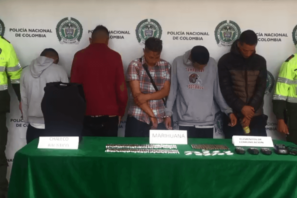 Capturan a presuntos integrantes de una banda de microtráfico en el sur de Bogotá