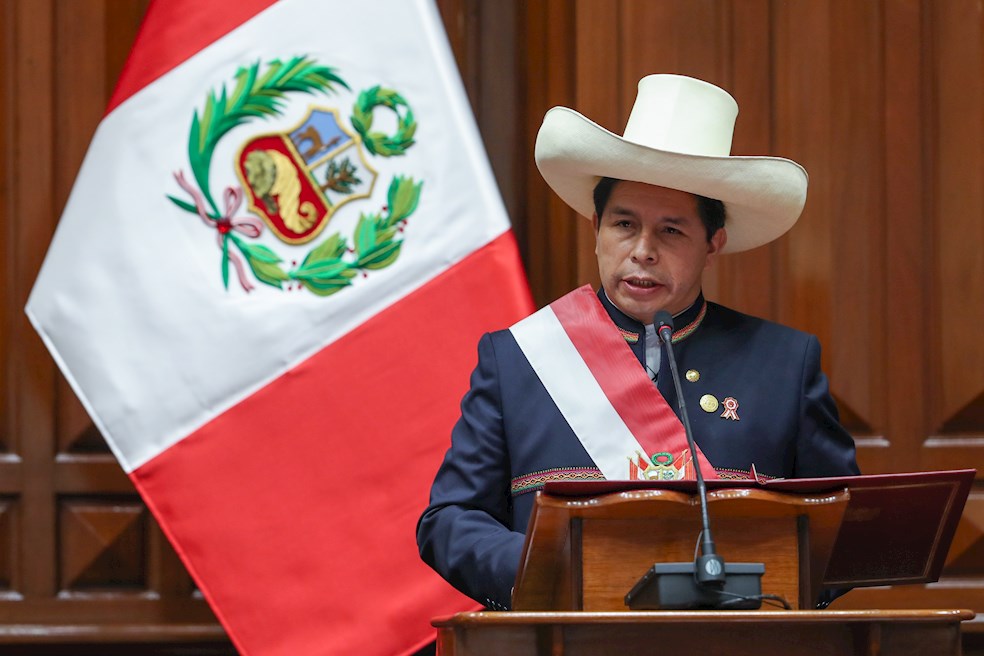 Pedro Castillo enfrenta primera prueba en el Congreso de Perú