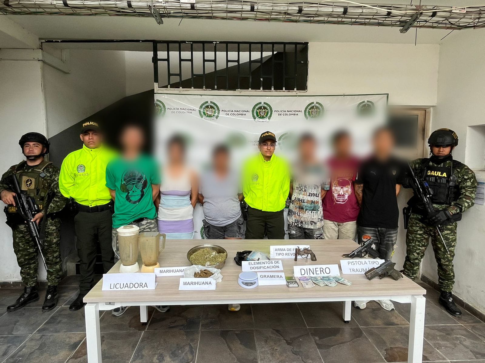 En Meta fueron capturadas ocho personas señaladas de hurto y tráfico de drogas