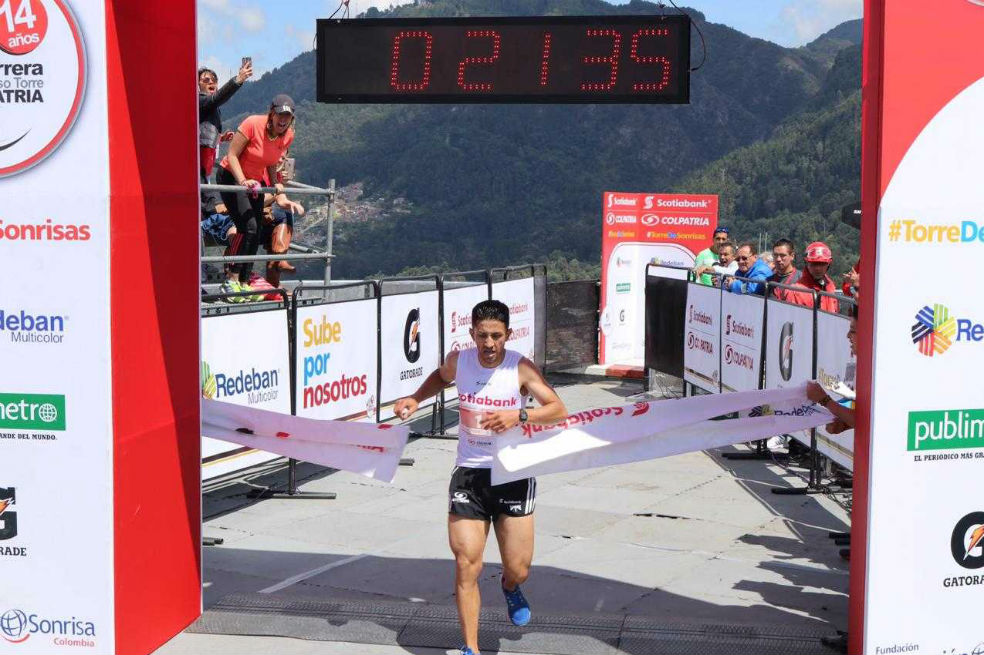 Frank Carreño y Liliana Moreno ganaron la carrera de ascenso a la Torre Colpatria