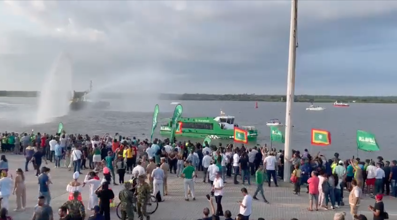 Así comenzó a operar el Riobus Karakalí sobre el río Magdalena, en Barranquilla