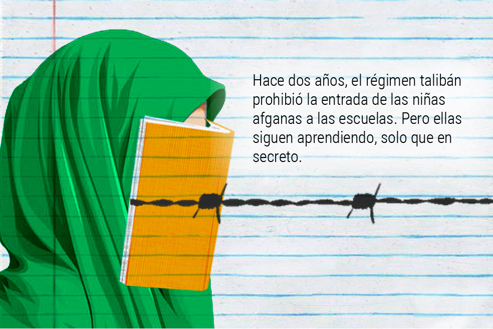 Las clases secretas que reivindican el derecho de las niñas afganas a estudiar.